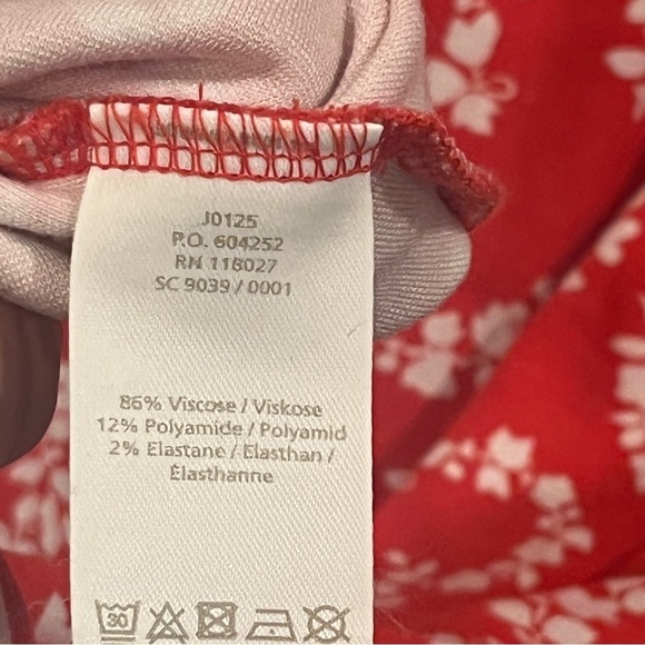 Boden red and white floral midi length dress size 6 - Picture 4 of 9